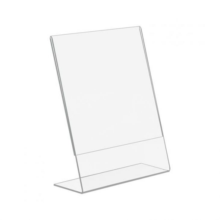 Table Tent: Clear Acrylic Table Tent Card Holder, 5 x 7 in., Easel Style main image